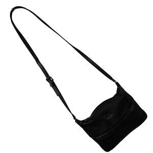 KATE SPADE! BLACK PEBBLED GENUINE LEATHER W/SILVER SHOULDER BAG,CROSSBODY, BAG!